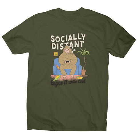 Socially distant bigfoot men's t-shirt - Graphic Gear