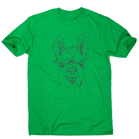 Llama line art men's t-shirt - Graphic Gear