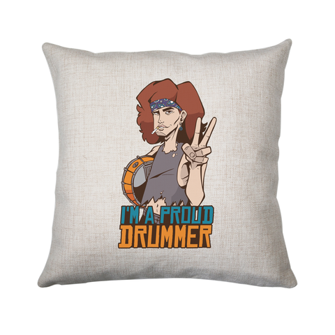 Proud drummer cushion cover pillowcase linen home decor - Graphic Gear