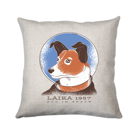 Laika dog cushion cover pillowcase linen home decor - Graphic Gear