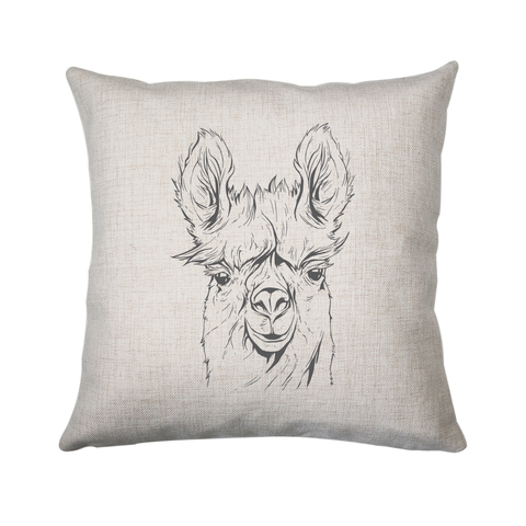 Llama line art cushion cover pillowcase linen home decor - Graphic Gear