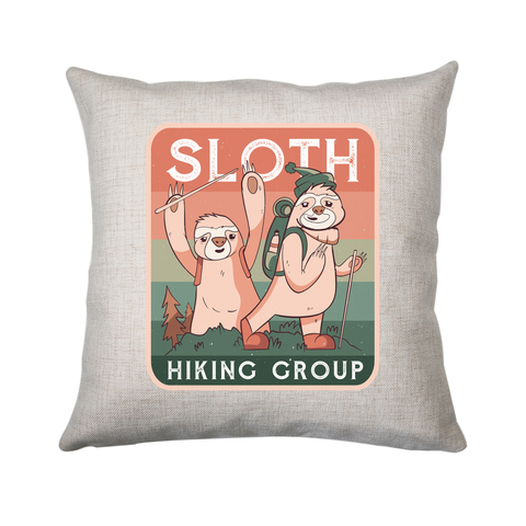 Sloth hiking club cushion cover pillowcase linen home decor - Graphic Gear