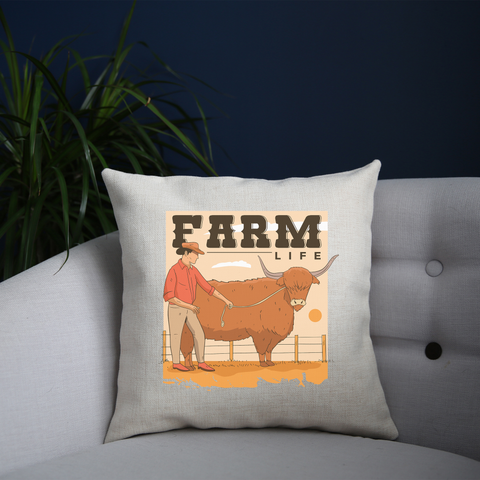 Farm life quote cushion cover pillowcase linen home decor - Graphic Gear