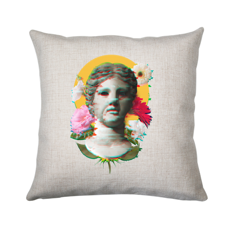 Woman statue glitch cushion cover pillowcase linen home decor - Graphic Gear