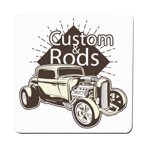 Hot rod custom quote coaster drink mat - Graphic Gear