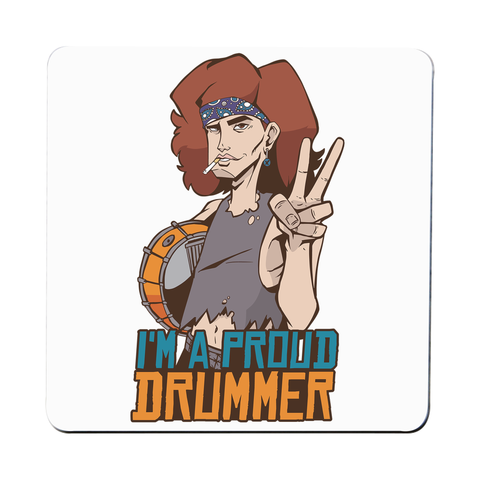 Proud drummer coaster drink mat - Graphic Gear