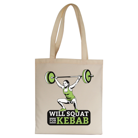 Squat for kebab tote bag canvas shopping - Graphic Gear