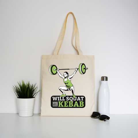 Squat for kebab tote bag canvas shopping - Graphic Gear