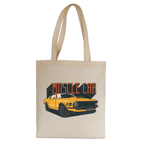 Muscle car tote bag canvas shopping - Graphic Gear