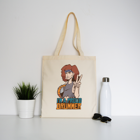 Proud drummer tote bag canvas shopping - Graphic Gear