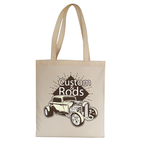 Hot rod custom quote tote bag canvas shopping - Graphic Gear