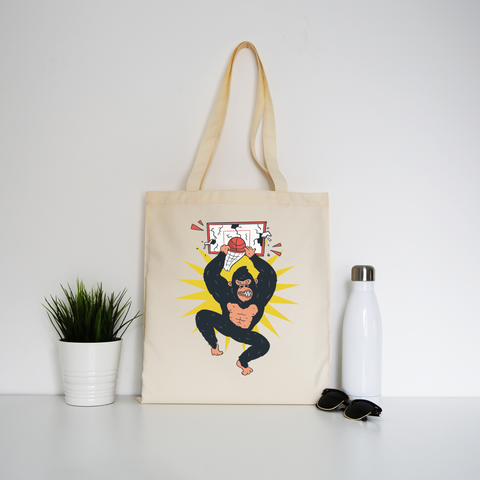 Gorilla drunk tote bag canvas shopping - Graphic Gear