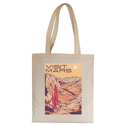 Visit mars tote bag canvas shopping - Graphic Gear