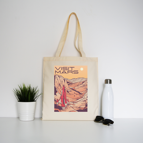 Visit mars tote bag canvas shopping - Graphic Gear