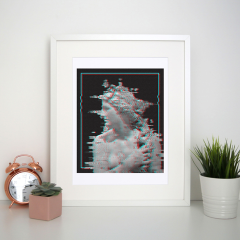 Glitch statue print poster wall art decor - Graphic Gear