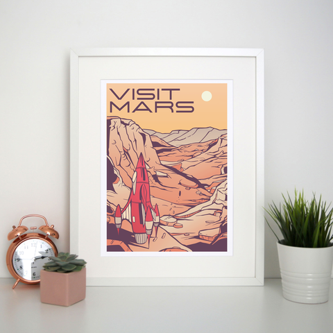 Visit mars print poster wall art decor - Graphic Gear