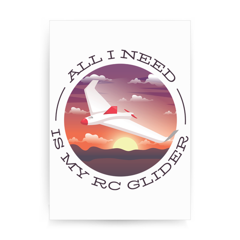 Rc glider print poster wall art decor - Graphic Gear