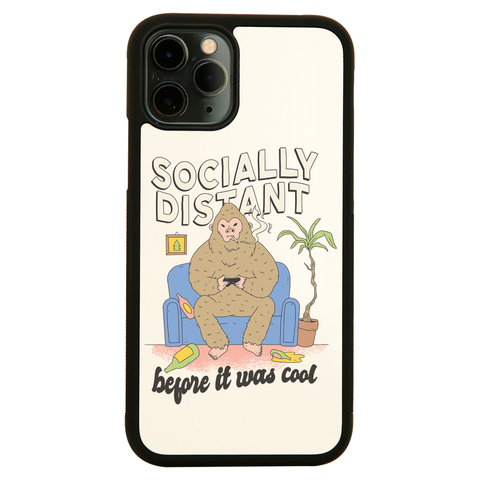 Socially distant bigfoot iPhone case cover 11 11Pro Max XS XR X - Graphic Gear