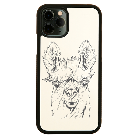 Llama line art iPhone case cover 11 11Pro Max XS XR X - Graphic Gear