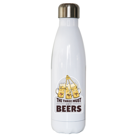 Must get beers water bottle stainless steel reusable - Graphic Gear