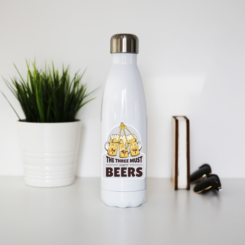 Must get beers water bottle stainless steel reusable - Graphic Gear