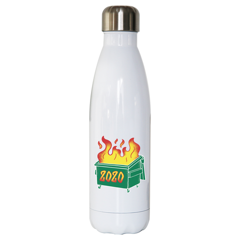 Dumpster fire water bottle stainless steel reusable - Graphic Gear