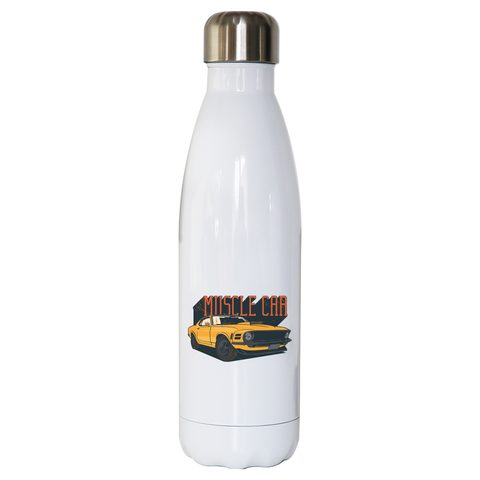 Muscle car water bottle stainless steel reusable - Graphic Gear