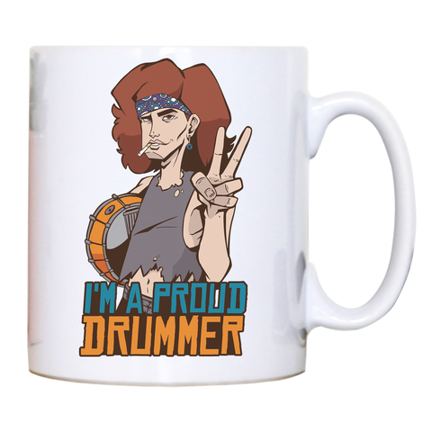 Proud drummer mug coffee tea cup - Graphic Gear