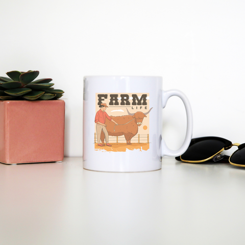 Farm life quote mug coffee tea cup - Graphic Gear