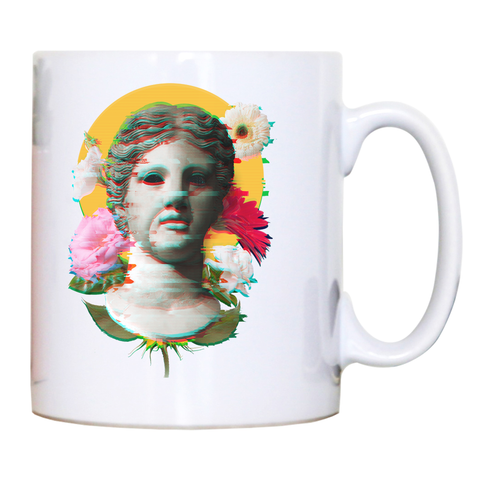 Woman statue glitch mug coffee tea cup - Graphic Gear