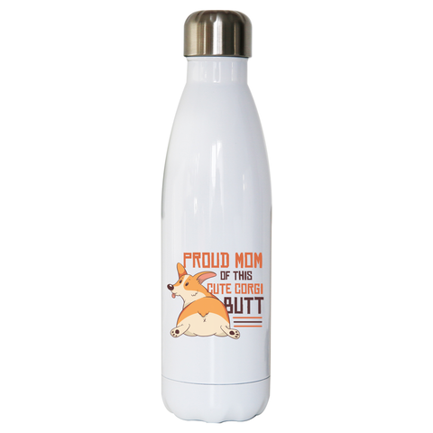Corgi mom water bottle stainless steel reusable - Graphic Gear
