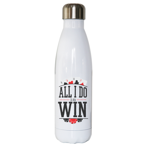 All I do is win water bottle stainless steel reusable - Graphic Gear