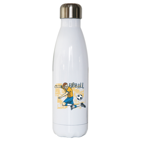 Soccer German water bottle stainless steel reusable - Graphic Gear