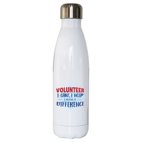 Volunteer lettering water bottle stainless steel reusable - Graphic Gear