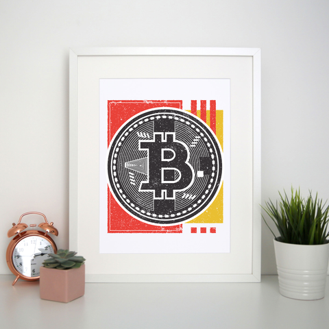 Bitcoin abstract print poster wall art decor - Graphic Gear