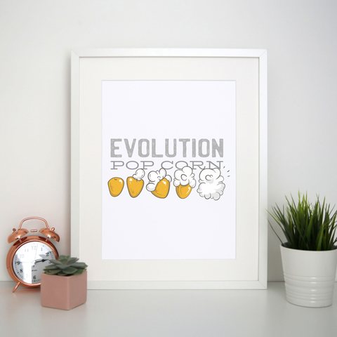 Pop corn evolution print poster wall art decor - Graphic Gear
