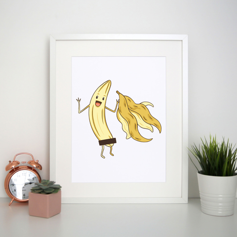 Naked banana print poster wall art decor - Graphic Gear