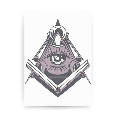 Freemasonry symbol print poster wall art decor - Graphic Gear