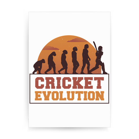 Cricket evolution print poster wall art decor - Graphic Gear