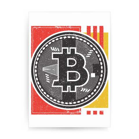 Bitcoin abstract print poster wall art decor - Graphic Gear