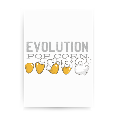 Pop corn evolution print poster wall art decor - Graphic Gear