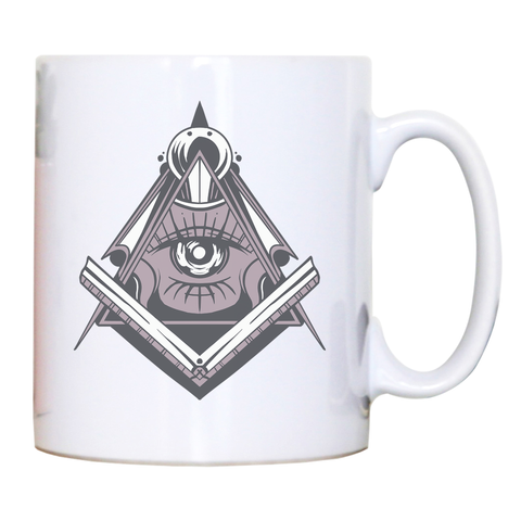 Freemasonry symbol mug coffee tea cup - Graphic Gear