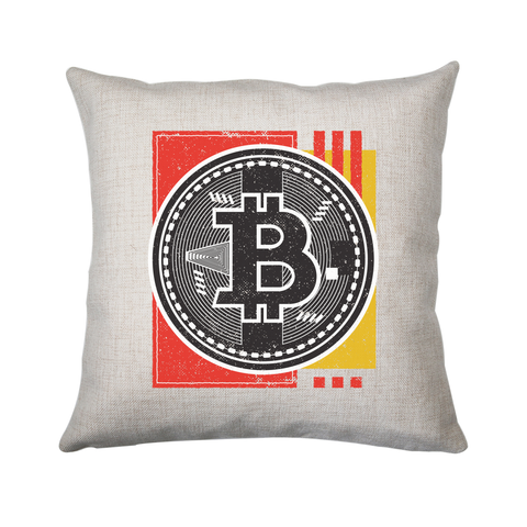 Bitcoin abstract cushion cover pillowcase linen home decor - Graphic Gear