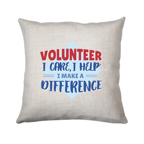 Volunteer lettering cushion cover pillowcase linen home decor - Graphic Gear