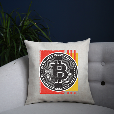 Bitcoin abstract cushion cover pillowcase linen home decor - Graphic Gear