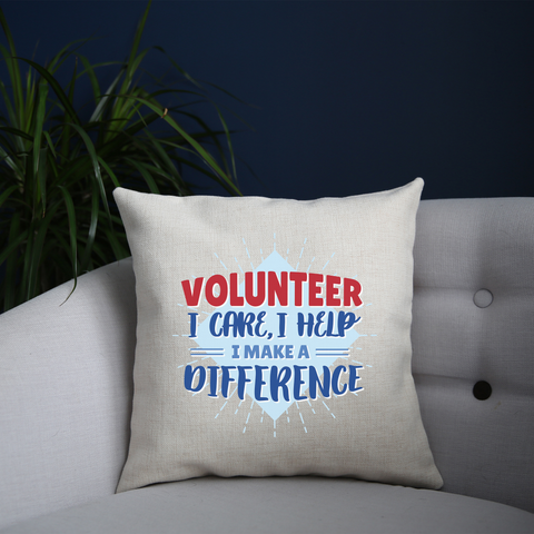 Volunteer lettering cushion cover pillowcase linen home decor - Graphic Gear