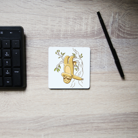 Hanging sloth coaster drink mat - Graphic Gear
