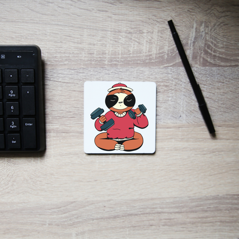 Sloth exercise coaster drink mat - Graphic Gear