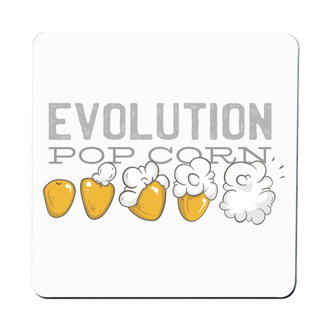 Pop corn evolution coaster drink mat - Graphic Gear