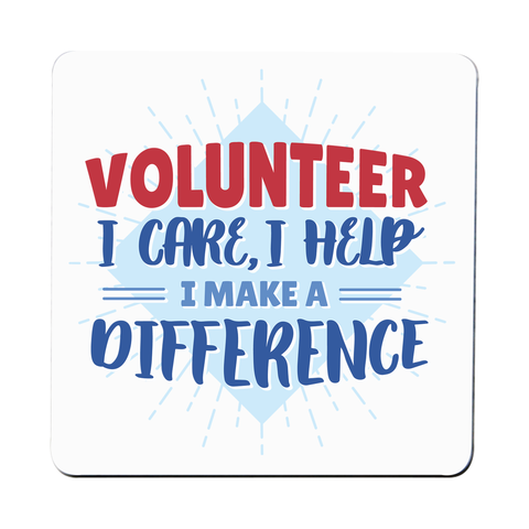 Volunteer lettering coaster drink mat - Graphic Gear